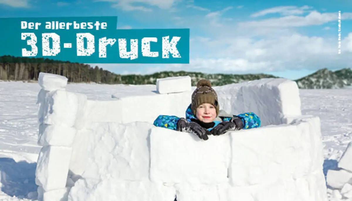 Foto aus der Kampagne des DAV: Raus ins echte Leben: zu sehen ein Kind im Iglu | © Panther Media / Nalaliia Makarova